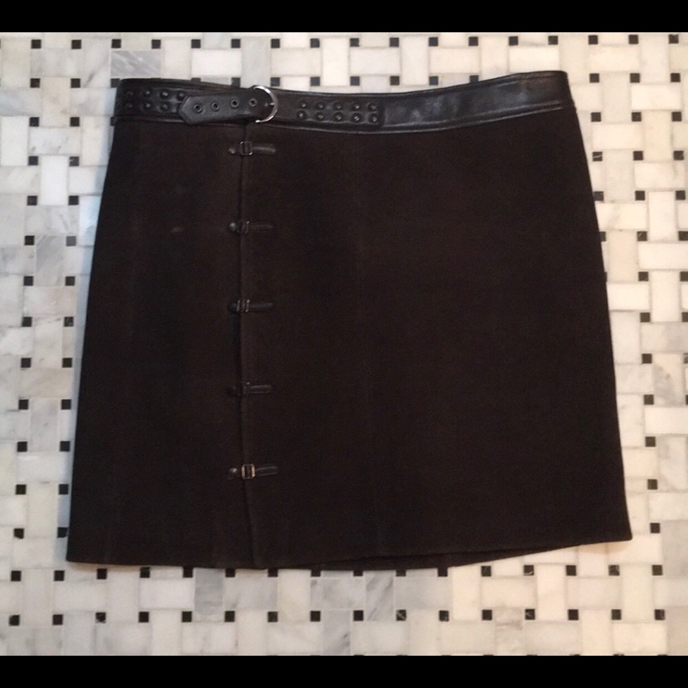 Women’s John Varvatos leather suede skirt